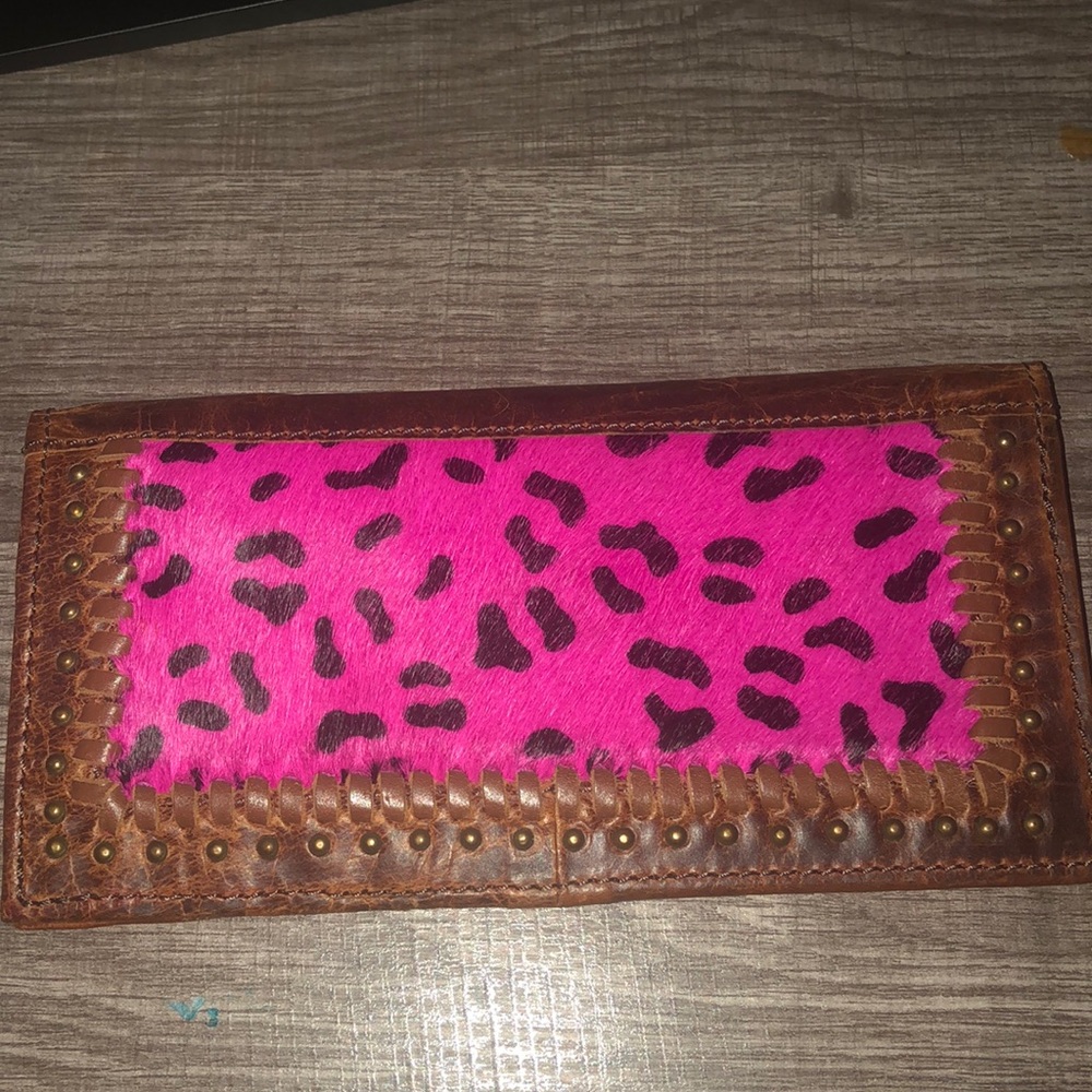 American darling leather checkbook w/ card slots
